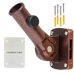 NQ 2 in 1 Multifunctional Adjustable Flagpole Bracket Heavy Duty Aluminum Flag Pole Holder，Wind Resistant, Brown Powder Coated Finish, 1" Inner Diameter(1 Pack,Bronze)