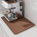 Coffee Mat Hide Stain Rubber, Coffee Maker Mat for Countertops, Backed Absorbent Dish Drying Mat for Kitchen Counter