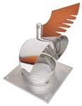 ROTOWENT Dragon Automatic Stainless Steel Rotating Chimney Attachment Rain Cover 150 mm (6) with Base Plate.