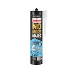 UniBond No More Nails Waterproof, Heavy-Duty Mounting Adhesive, Strong Glue for Mirrors, Wood, Ceramic, Metal etc., No Nails Instant Grab Adhesive Indoor & Outdoor, 1 x 450g Cartridge