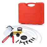 Awsuc Brake Bleeding Kit, Hand Held Vacuum Pump Pressure Tester with Durable Gauge, Brake Fluid Bleeder Kit for Car Motorcycle Diagnosis