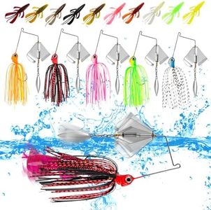 TOEWSN Top Water bass Fishing Lures Buzz baits for bass Fishing Spinner baits for bass Fishing Swim baits Fishing Soft Plastic Lures