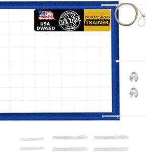 YNSZAS 𝙉𝙀𝙒 Professional Volleyball Net Heavy Duty, 46 FT Aircraft Steel Cable, Upgraded Weather Resistant, Portable for Outdoor & Indoor, Pool, Trees, Backyard, Yard, Beach, Park, 32x3FT(Net Only)