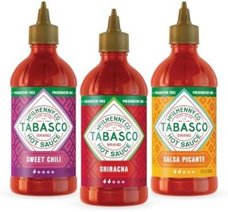 TABASCO Brand Squeeze Variety Pack, Sriracha + Sweet Chili Sauce + Salsa Picante (Pack of 3), Great Range of Flavor for Every Cuisine in Easy-to-Squeeze Bottles, Classic Asian & Mexican Sauces