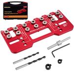 BOXmime Shelf-Pin Jig for 1/4'',5mm,6mm Shelf Pins-Aluminum Alloy Shelf Pin Holes Drilling Guide,32mm Cabinet Hardware Drilling Template for Carpentry,home Improvement and DIY woodworking tool