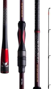 PURELURE Seabed Light Rock Fishing Rod, Toray Caron Fiber Spinning Rod 2 Piece, One-Piece Full Carbon Handle, Fuji Alconite Guide, Fuji Reel Seat, Shore Rockfish Rod Sensitive Tip for Grouper