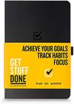 Undated Productivity Journal, 13 Week Planner for Goal Setting Plus 31 Daily Pages, 8.3"x5.5" :: Includes Guide with Tips :: Motivational and Inspirational, for Men & Women