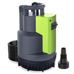 VEATON 550W Submersible Water Pump, 11500L/H Automatic/Mode Control with Integrated Float Switch, Drain and Transfer Water from Pond Hot Tub Swimming Pool Rain Barrel Basement