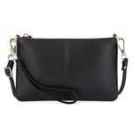 SENDEFN Leather Wristlet Clutch Small Women Crossbody Shoulder Bag Wallet Purses RIFD Card Slots