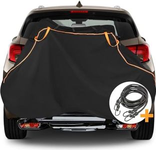 Cholila Cover Bike Cover for Transport on Rack 2 Bikes - Upgrade 600D Waterproof Bike Rack Cover with 2 Elastic Cords, Bike Cover on Rear Bike Rack for 1-2 Standard Bikes, Tear Resistant Bicycle Cover