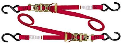 Ancra 47439-10 Red 1-Inch x 66-Inch Ratcheting Buckle Tiedowns