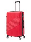 Flymax 29" Large Suitcases 4 Wheel Spinner Super Lightweight Luggage Hard Shell Durable Check in Hold Built-in 3 Digit Combination Red