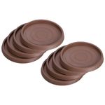 uxcell Chair Leg Floor Protectors, 8Pcs 3.5" - Rubber Round Non-Slip Furniture Pads, Anti-Slip Furniture Pads for Hardwood Floors, Couch, Bed Stopper (Brown)