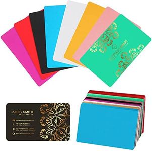 Metal Business Cards Anodized 0.2mm Thick Multi-Color Aluminum Blanks Name Card 3.4 x 2.1 Inch Printable Metal Business Card for Custom Pattern(120 Pieces)