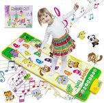 JUNDAJC Kids Musical Floor Piano Mat for Girls Boys 120x50cm Large Music Keyboard Playmat 8 Animals 8 Instrument Sounds Electronic Non-Slip Toddlers Toys Mat Gift for 1 2 3 4 5 6+ Years Old Children