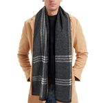 ECOMBOS Mens Scarf - Winter Scarf for Men Tartan Warm Plaid Long Scarves Classical Cashmere-like Knitted Scarf Shawl Neck Wrap