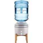 Primo Ceramic Countertop Water Jug Dispenser/Crock with Stand, Water Dispenser for 5 Gallon Bottle