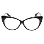 iB-iP Women's Cateye Vintage Plastic Frame Retro Fashion Clear Lens Eyeglasses, Size: One Size, Black