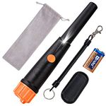 SUNPOW Metal Detector Pinpointer IP68 Waterproof Handheld Pin Pointer Wand with Belt Holster Treasure Hunting Tool Accessories, Buzzer Vibration Sound (Three Mode)