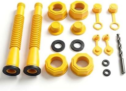 Gas Can Spout Replacement Kit (Two Pack), Universal Nozzle for 1, 2, 5 Gallon Gas Cans, Easy Pour Spout with Cap, Old Style Design, Compatible with Most Gasoline and Diesel Containers