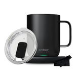 Ember Temperature Control Smart Mug 2, 10 oz Black, App Controlled Heated Coffee Cup | Double your battery life when you pair with an Ember Sliding Lid and Signature Series Cloth