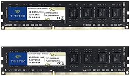 Timetec 8GB KIT(2x4GB) DDR3 1333MHz PC3-10600 Non-ECC Unbuffered 1.5V CL9 2Rx8 Dual Rank 240 Pin UDIMM Desktop PC Computer Memory RAM Module Upgrade (8GB KIT(2x4GB))