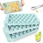 VEHHE Ice Cube Tray, 3 Pack Round I