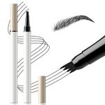 Apooliy Waterproof Liquid Eyebrow Pen, Microblading Eyebrow Pencil with a Micro-Fork Tip Applicator,Long-Lasting,Creates Natural Looking Brows Effortlessly