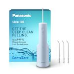 Panasonic Series 300 Water Flosser for Teeth, Cordless EW-DJ27-A311, 99.9% Plaque Remover, 200ml, IPX7, 4 Regular Nozzles, 5 Pressure Settings, Oral Irrigator for Home & Travel, Black