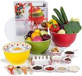 Zog Mixing Bowls with Airtight Lids Set Baking Bowl Set 5.5, 3.9, 2.6 QT, Nesting Bowls for Space Saving, Kitchen Bowls with Non-Slip Pad for Prepping, Cooking, Food Storage