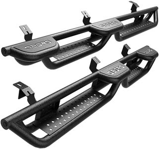 OEDRO Wheel to Wheel Tacoma Running Boards: Compatible with 2005-2023 Double Cab with 4 Full-Size Doors - Bed Access Side Steps with Two Stairs Nerf Bar