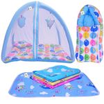 Toddylon Newborn Baby's Mosquito Mattress Net Bed Sleeping Bag & 4 Plastic Diaper Changing Sheets (3PCS Set)