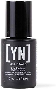 Young Nails Stain Resistant Gel Top Coat. Prevent Discoloration with Clear High Gloss Top Coat for Artificial Nails, 1/3 oz