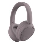 JLab JBuds LUX ANC Smart Active Noise Cancelling Headphones - Over Ear Wireless Headphones with Microphone, 70+ H Playtime Foldable Bluetooth Earphones with Multipoint & Customisable Sound, Mauve