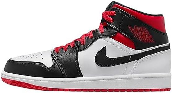 Air Jordan 1 Mid Men's Shoes Size - 9.5 White/Gym Red-Black