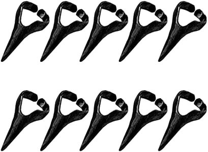 10 Pcs Halloween Finger Claws Gothic Fingertip Claw Ring Adjustable Open Claw Rings Punk Halloween Claws Cosplay(Black)
