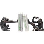 Kare Design Bookend Monkey, Black, Creative Bookend, Decorative Home Accessories, Room Decor, Home Decor for Bedroom, Living Room, Hallway, 17x20x10 cm (H/W/D)