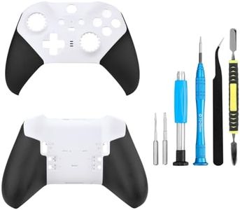 Front Back Housing Shell Faceplate Cover Replacement Repair Kit for Xbox One Elite Series 2 Controller（White）