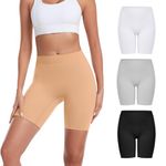 SIMIYA Shapewear Slip Shorts for Women Under Dress, 4 Pack Seamless High Waist Tummy Control Shaping Short Shaper Boyshort
