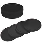 4-Pack 3.25-Inch Air Hockey Pucks - Professional, Durable Pucks for Large Tables - Compatible with Standard Pushers and Goals - Best Air Hockey Accessories for Fun and Entertainment by INSCOOL(Black)