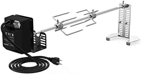 only fire Universal BBQ Grill Rotisserie Kit for Most Gas Grills, Include 110V 4W Electric Motor, 4-Prong Meat Forks and 28" Square Spit Rod