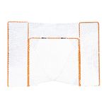 EZGoal Lacrosse Folding Goal with Backstop and Targets, Orange, 6' x 6'