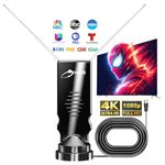 TV Antenna for Local Channels Long Range Rabbit Ears Antenna for TV Without Cable, Digital Antenna for Free-to-air HDTV Channels，Stickiness Base for Easy Placement, Best tv Antenna for Local Channels