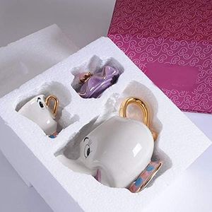 Acquista Nuovo Cartone Animato La Bella E La Bestia Teiera Tazza Mrs Potts Chip Teiera Tazza Un Set Bel Regalo Di Natale (1 TAZZA e 1 POT)