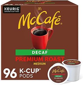 McCafé Premium Roast Decaf, Keurig Single Serve K-Cup Pods, Medium Roast Coffee Pods, 96 Count of pack of 4 of 24 K-Cup Pods each