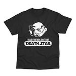 Postees Friends on That Death Star Funny T-Shirt (L) Black