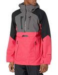 Volcom Men's Brighton Pullover Anarok Hooded Snowboard Jacket Anorak, Magenta, M