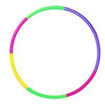 MUNSKT Collapsible Plastic Hula Circle, 7 Sections Colorful Detachable Tubes Exercise Hula Hoop for Fitness Gymnastics Dance Games Pet Training Kids Adults