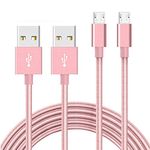 Micro USB Cable Android[2-Pack 10FT] Micro USB to USB A High Speed 2.0 Charger Nylon Braided Cord Compatible Samsung Galaxy S6 S7 Edge J7 Note 5,4,3,LG,PS4,Camera,Smartphones (9ft+9ft)