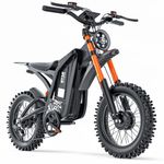 ASKGO Electric Dirt Bike, 4500W Peak Motor, 65KM/H Fast Electric Bike, 48V 25Ah Battery,160KM, Hydraulic Brakes, Full Suspension, 7-Speed Gear, 5 PAS Mode, 16" Off-Road E-Bike for Adults & Teens